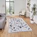 Think Rugs force k7282 ivory grey Grey, Ivory Living Room Flat Weave Rug.