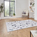 Think Rugs force k7282 ivory grey Grey, Ivory Living Room Flat Weave Rug.