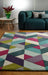 Asiatic funk funk chevron blue green Multicoloured Living Room Wool Rug.