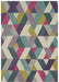 Asiatic funk funk chevron blue green Multicoloured Living Room Wool Rug.