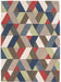 Asiatic funk funk chevron multi Multicoloured Living Room Wool Rug.
