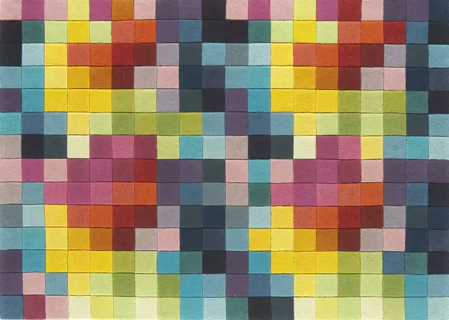 Asiatic funk multi Multicoloured Living Room Wool Rug.