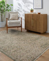 KENY Galey Alix x Livabliss Vintage Traditional Oriental Boho Brown/Olive Rug