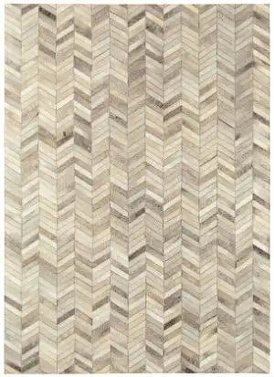 Asiatic gaucho chevron Grey  Geometric Rug.