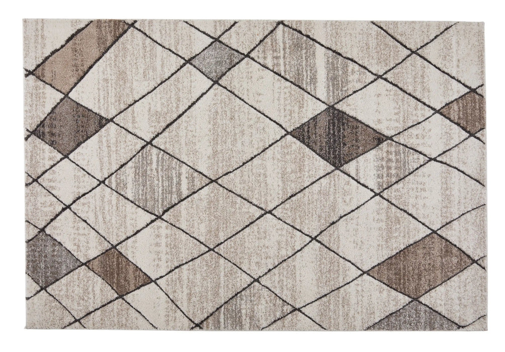 Oriental Weavers gio 4928 a Brown, Cream Living Room Geometric Rug.