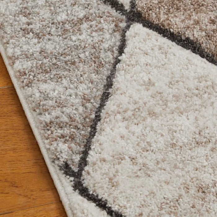Oriental Weavers gio 4928 a Brown, Cream Living Room Geometric Rug.