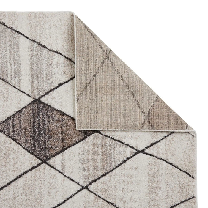 Oriental Weavers gio 4928 a Brown, Cream Living Room Geometric Rug.