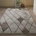 Oriental Weavers gio 4928 a Brown, Cream Living Room Geometric Rug.