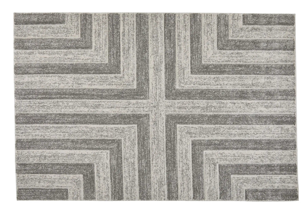 Oriental Weavers gio 8022 w Grey Living Room Geometric Rug.