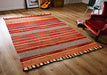 Oriental Weavers kelim stripes red Red  Striped Rug.
