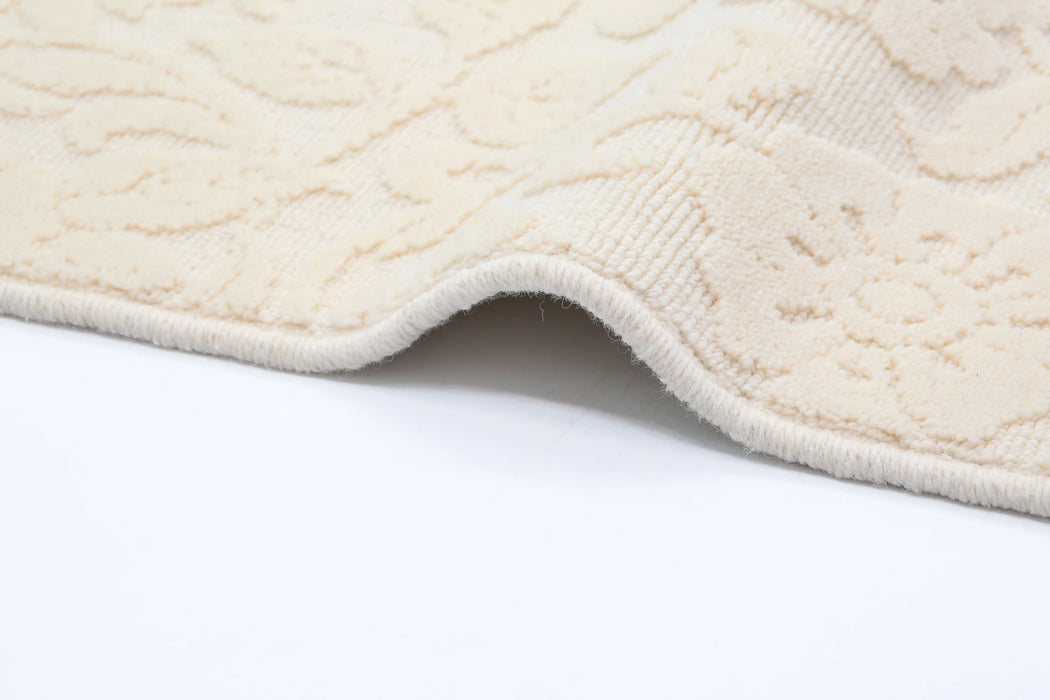 Agnella galaxy wool alula white Cream Living Room Natural Fibre Rug.