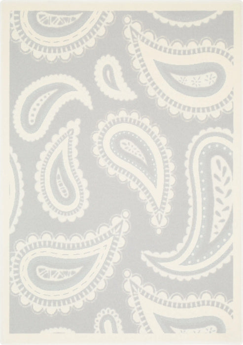 Agnella galaxy wool botha grey Grey, Cream Living Room Natural Fibre Rug.