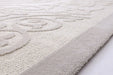 Agnella galaxy wool klaro white Grey, Cream Living Room Natural Fibre Rug.
