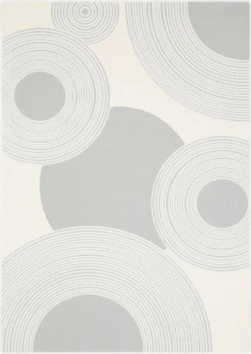 Agnella galaxy wool koren white Grey, Cream Living Room Natural Fibre Rug.