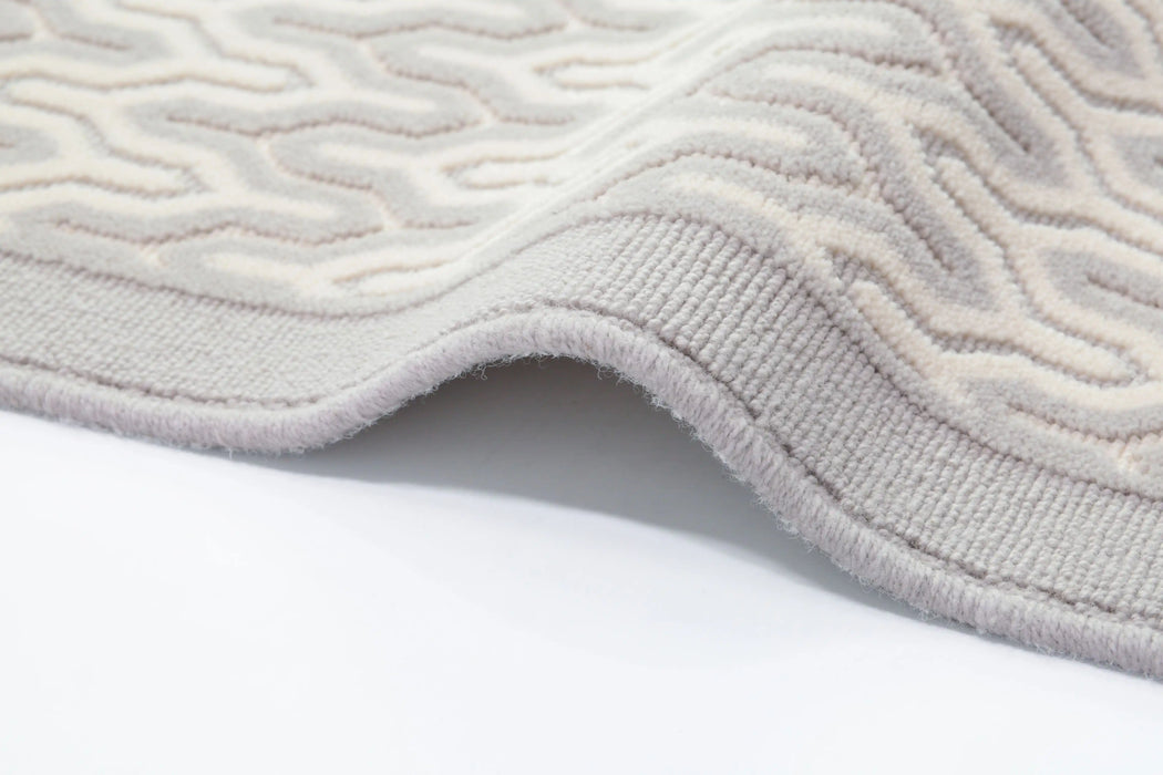 Agnella galaxy wool naos grey Grey Living Room Natural Fibre Rug.