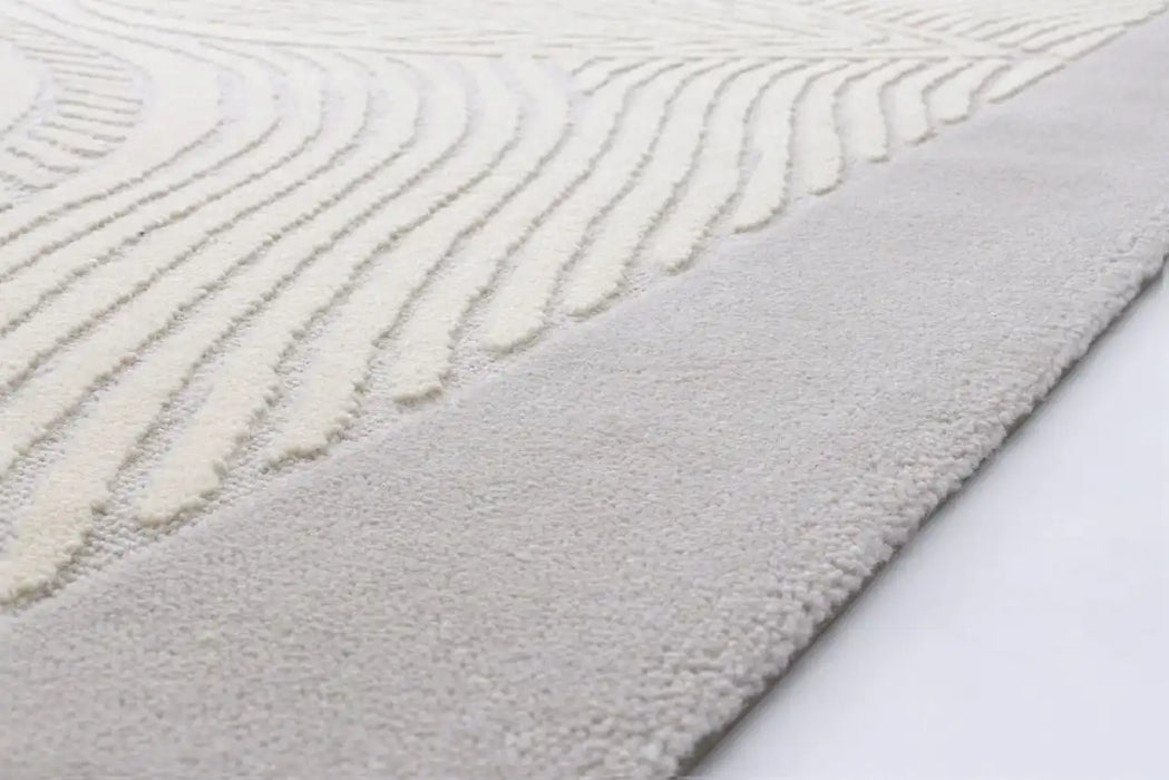 Agnella galaxy wool tric Grey Living Room Natural Fibre Rug.