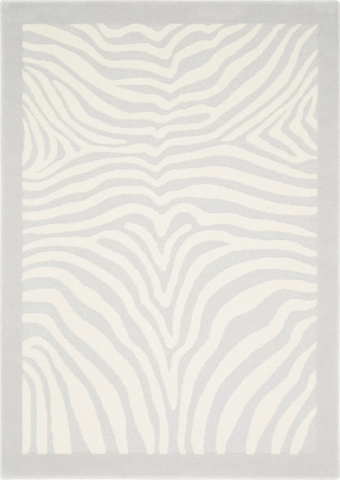 Agnella galaxy wool zubi grey Grey, Cream Living Room Natural Fibre Rug.