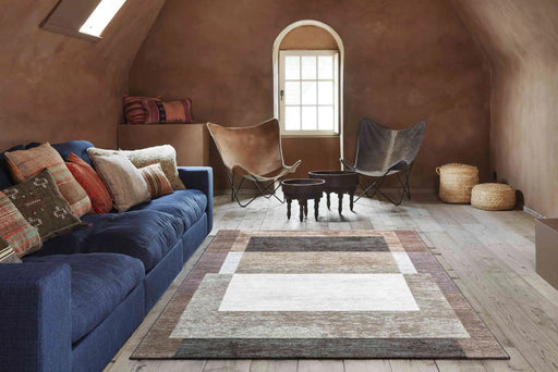 Mastercraft galleria 063 0736 5280 Brown, Multicoloured Living Room Moroccan Rug.