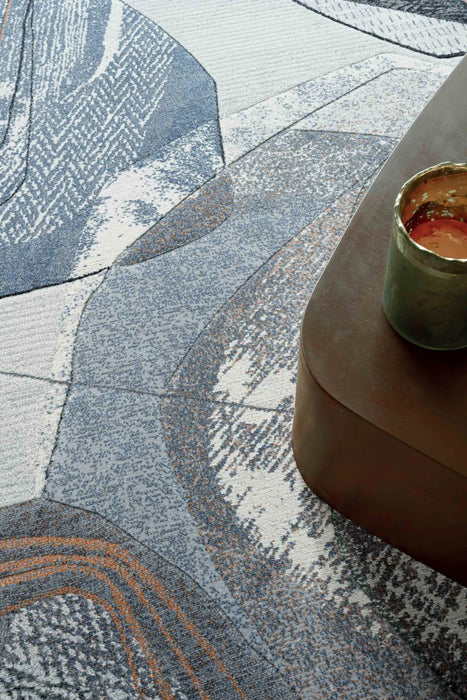 Mastercraft galleria 063 0763 7656 Grey, Multicoloured Living Room Moroccan Rug.