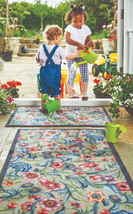 Patterned Hug Rug Garden Multi Floral 2 Runner