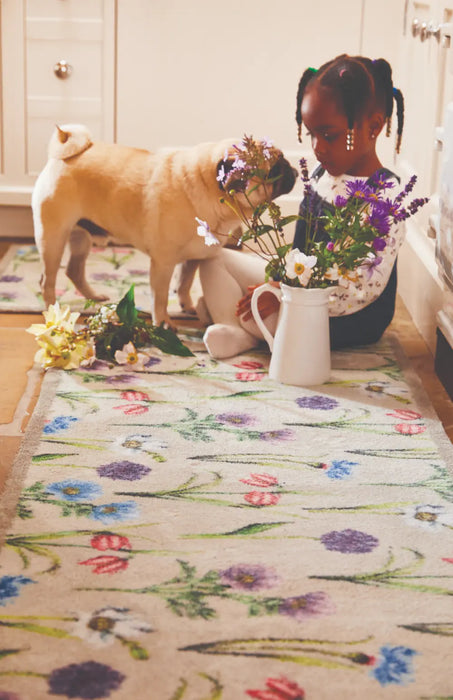 Patterned Hug Rug Garden Multi Floral 2 Runner