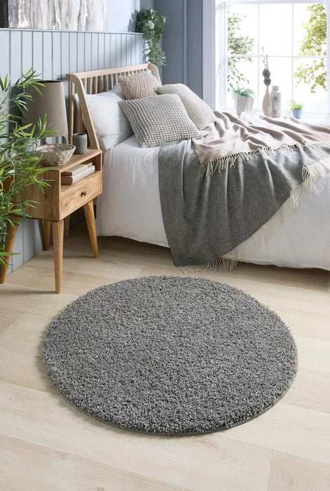 My Mats buddy ghost grey Grey Living Room Shaggy Rug.