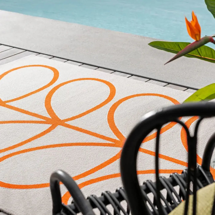 In-Outdoor Orla Kiely Giant Lin St Persimmon outdoor 460703 Rug