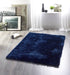 Origins shimmer indigo Blue Living Room Shaggy Rug.