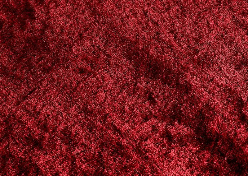 Origins shimmer red Red Living Room Shaggy Rug.