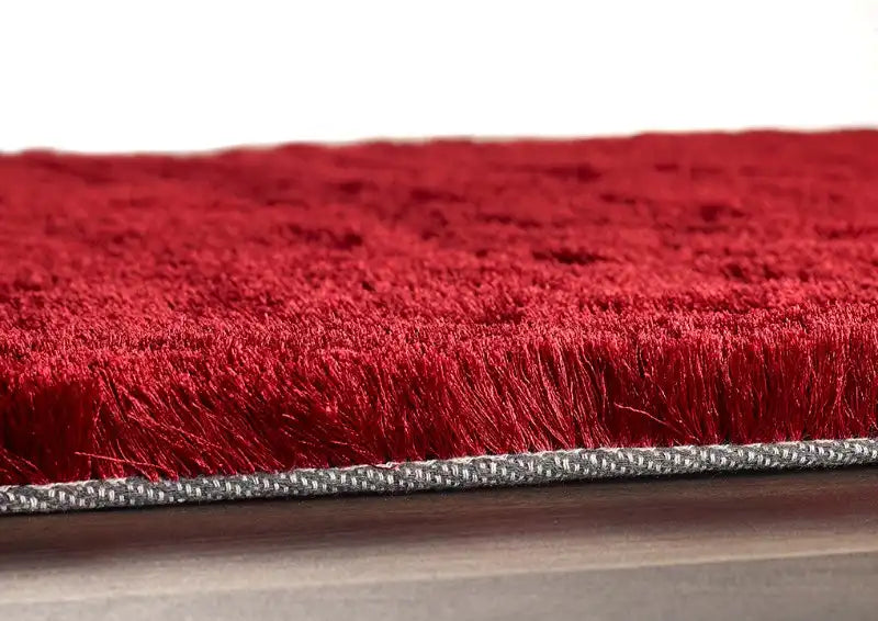 Origins shimmer red Red Living Room Shaggy Rug.