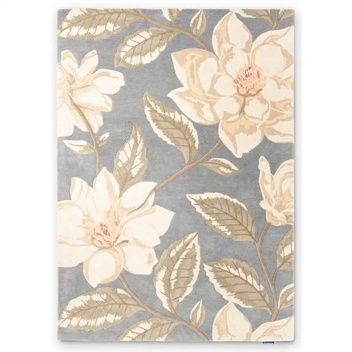 Sanderson sanderson grandiflora grey 145604 Grey Living Room Wool Rug.