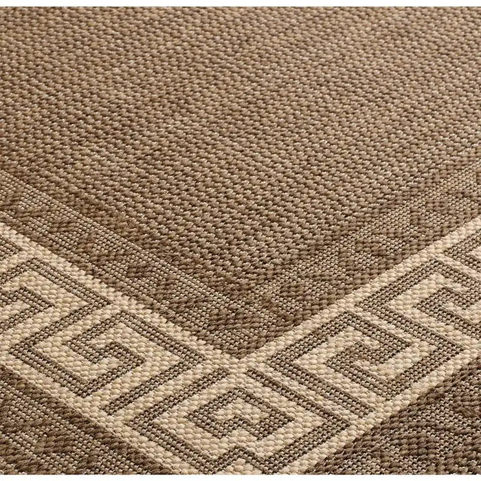 Oriental Weavers greek key flatweave brown Brown Outdoor  Flat Weave Rug.