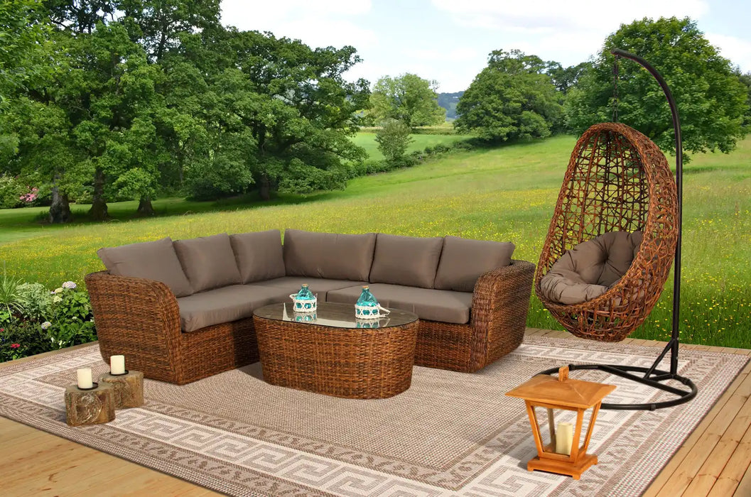 Oriental Weavers greek key flatweave brown Brown Outdoor  Flat Weave Rug.