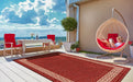 Oriental Weavers greek key flatweave red Red Outdoor  Flat Weave Rug.