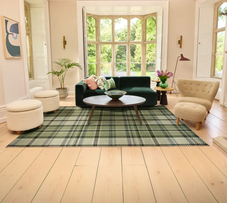 Eco Washable Green Plaid Multi
