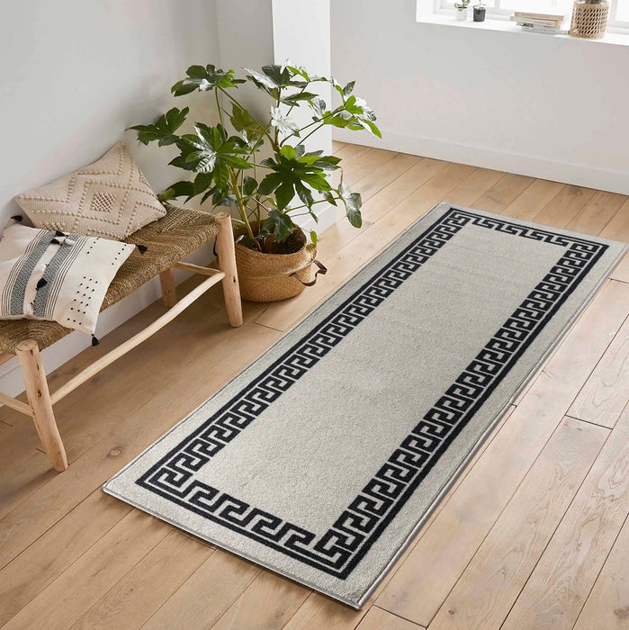 Serdim Rugs gel back 413 grey Grey Living Room Geometric Rug.