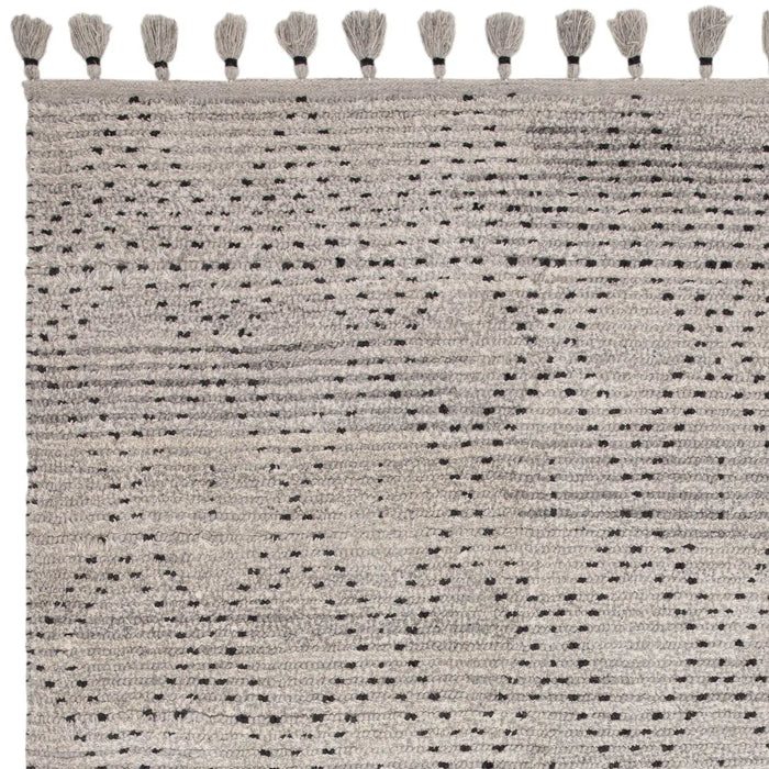 Asiatic nepal grey black diamond Grey Living Room Moroccan Rug.