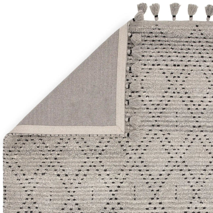 Asiatic nepal grey black diamond Grey Living Room Moroccan Rug.