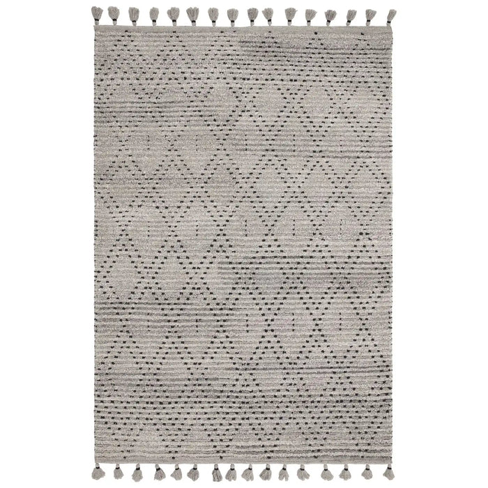 Asiatic nepal grey black diamond Grey Living Room Moroccan Rug.