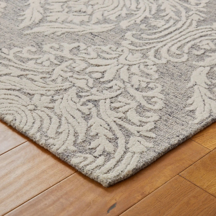 Oriental Weavers hampton damask Grey Living Room  Rug.