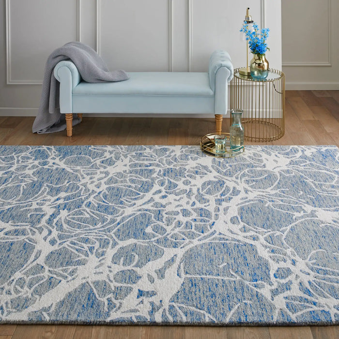 Oriental Weavers hampton sophie Blue, Ivory Living Room  Rug.