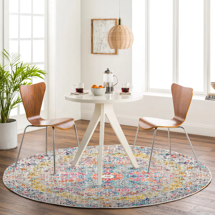 LOU Vintage Traditional Oriental Boho Teal/Beige Rug