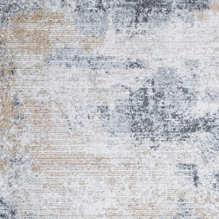 Edith Abstract Modern Marble Charcoal/Amber Rug
