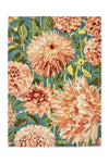 Harlequin harlequin dahlia coral wilderness Green, Multicoloured, Orange Living Room Wool Rug.