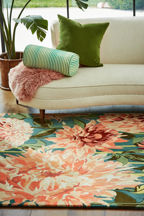 Harlequin Dahlia Coral Wilderness Rug 142408
