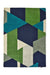 Harlequin harlequin popova amazonia seaglass japanese ink Green, Multicoloured Living Room Wool Rug.