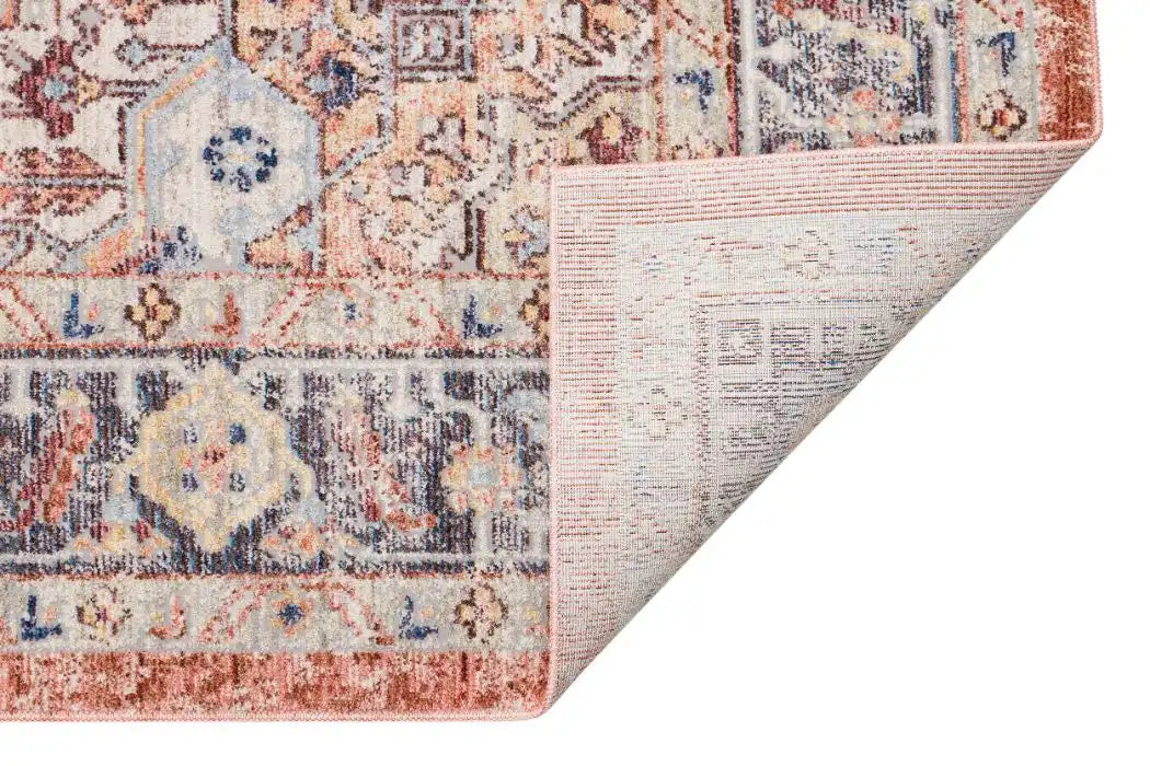 Concept Looms heritage concept looms hrtg105 rust blue Blue, Orange Living Room Moroccan Rug.