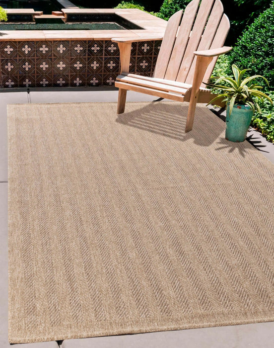 Serdim Rugs harper outdoor herringbone jute Brown Living Room Natural Fibre Rug.