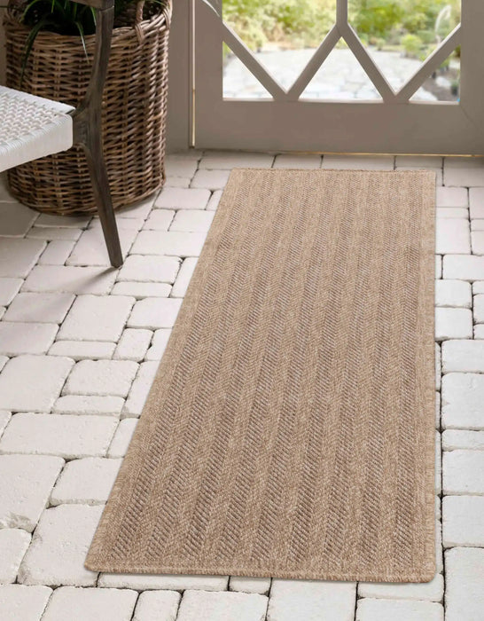 Serdim Rugs harper outdoor herringbone jute Brown Living Room Natural Fibre Rug.