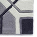 Think Rugs hk 9238 ivory grey Grey, Ivory Living Room Geometric Rug.